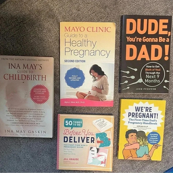 Pregnancy Book Bundle - 5 books, some brand new, for mom and dad. - Picture 1 of 11